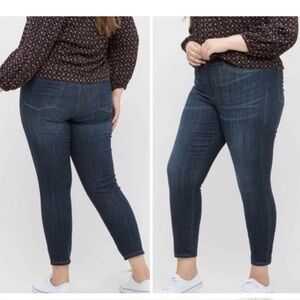 Judy Blue High Rise Pull On Skinny Jegging Jeans Womens 16W Dark Wash